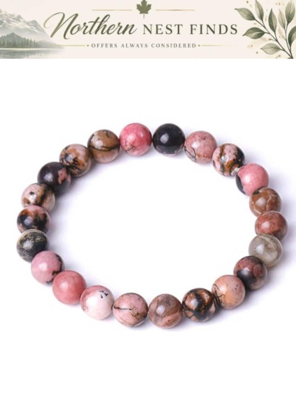 Natural Gemstone Beaded Bracelet 8mm Stretch Healing Yoga Chakra